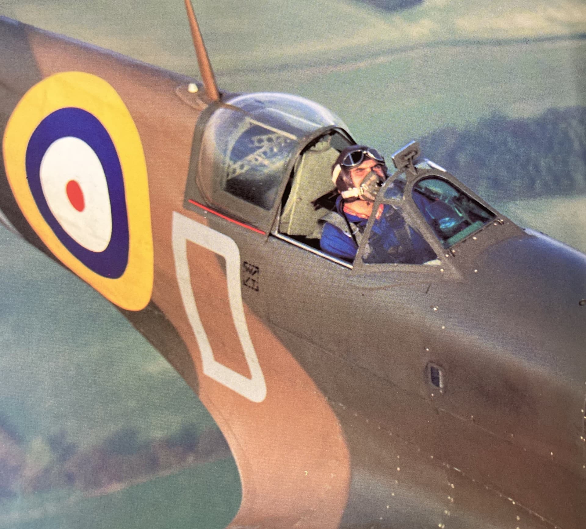 Tony Bianchi in a Spitfire